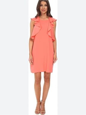 BCBGMaxAzria Coral Jenni Ruffle Shift Dress
